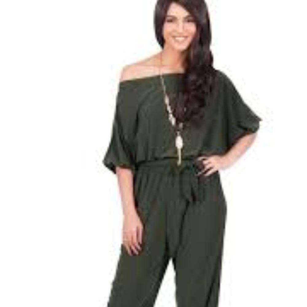 Koh Koh Plus off the Shoulder Pantsuit